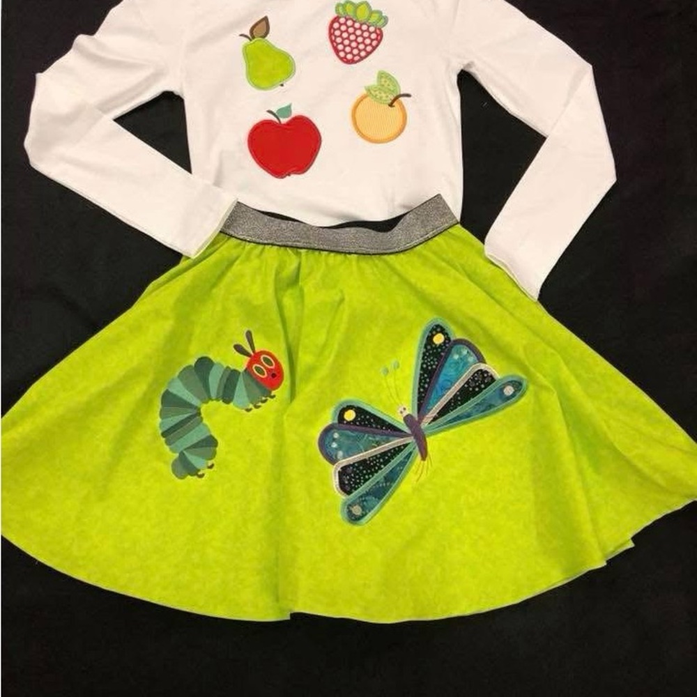 Charming one of a kind Very Hungry Caterpillar Outfit for teachers storytellers